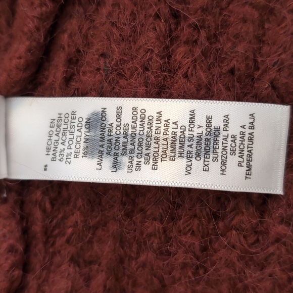 Joe Fresh| NWT Dark Rust Long Cardigan With Cuffs Acrylic Blend - Picture 9 of 10